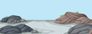 Hızlı su akışı arkaplan illüstrasyonu