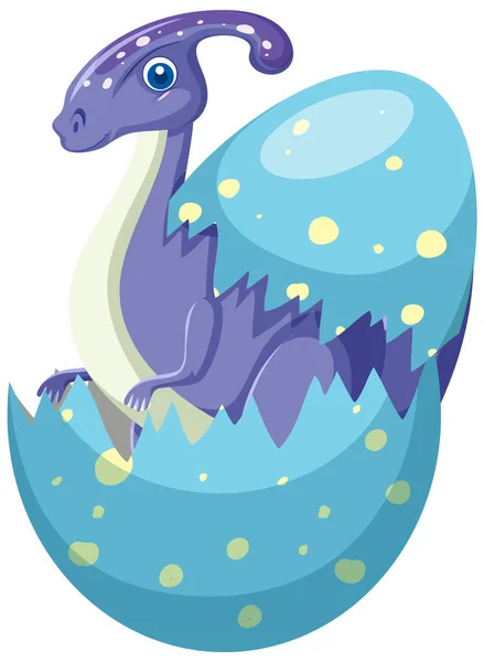 Mignon Parasaurolophus Dinosaure Illustration Bande Dessinée — Image vectorielle