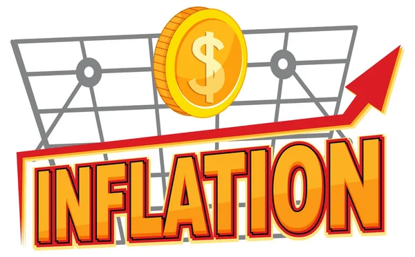 Inflation Isolerad Text Illustration — Stock vektor