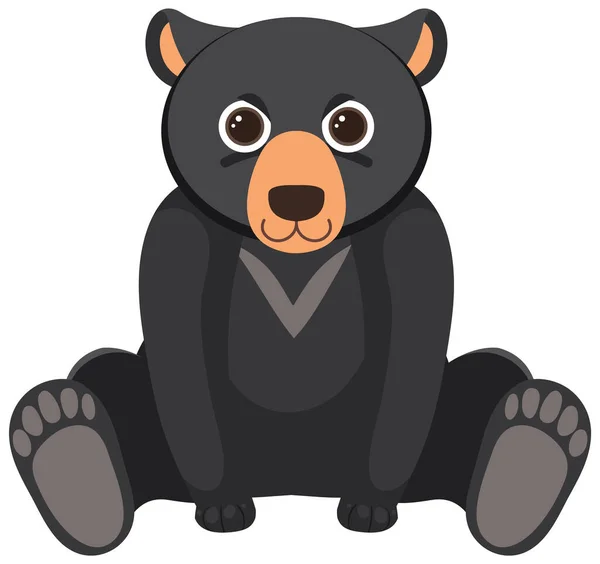 Urso Bonito Estilo Plano Ilustração — Vetor de Stock