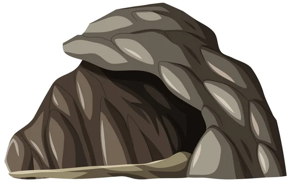 Кам Яна Печера Ізольована Ілюстрація — стоковий вектор
