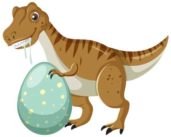 かわいいティラノサウルス恐竜の漫画のイラスト — ストックベクタ