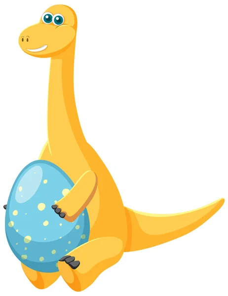 Mignon Brachiosaurus Dinosaure Illustration Bande Dessinée — Image vectorielle