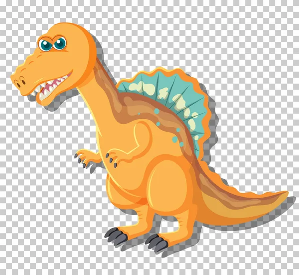かわいいスピノサウルスの恐竜の孤立イラスト — ストックベクタ
