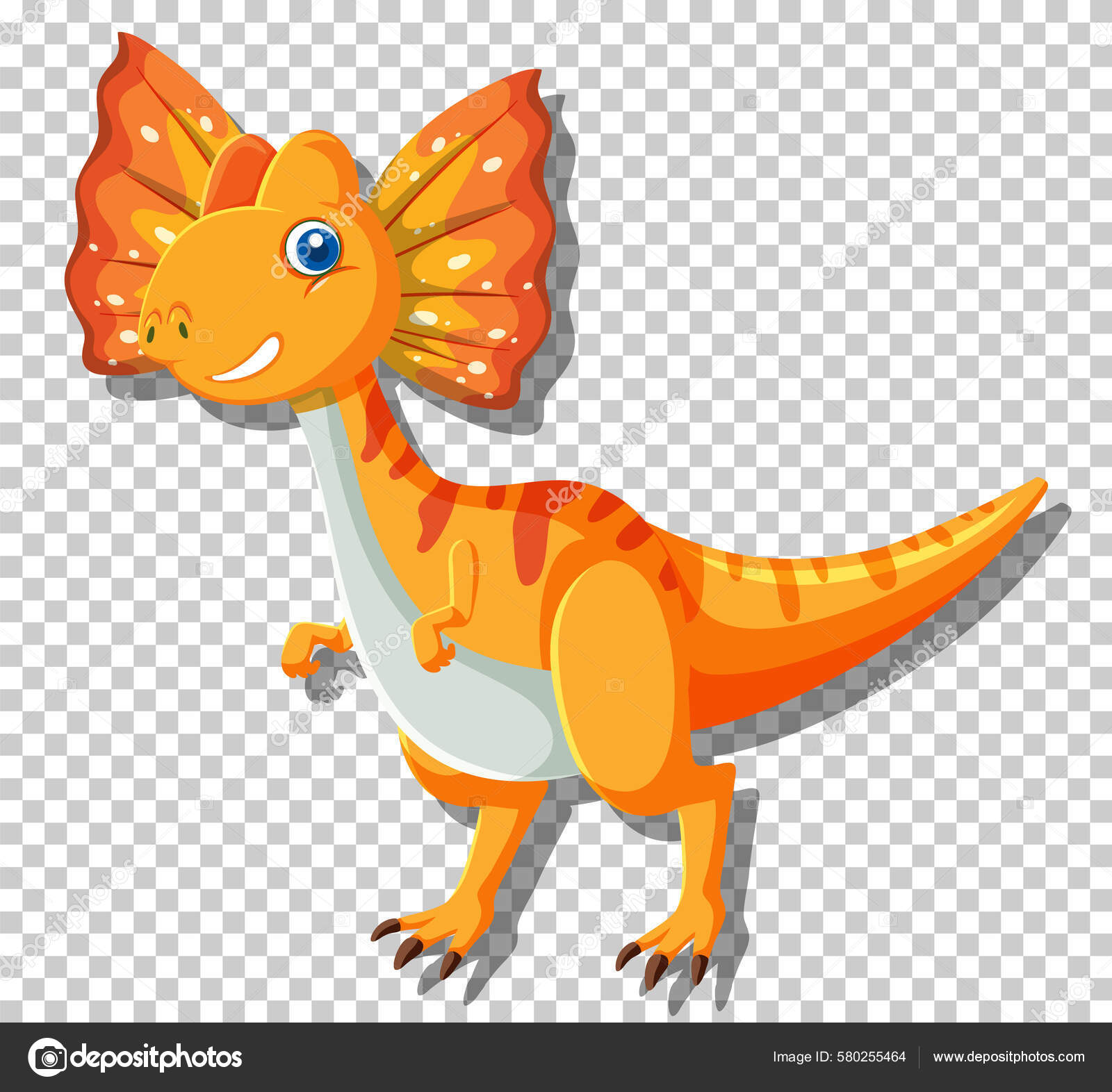 Ilustração Isolada Dinossauro Dilophosaurus Bonito Vetor de ©blueringmedia  580255464, image size:1600x1572