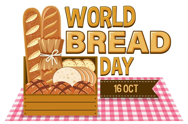 10月16日世界面包日标志设计说明 — 图库矢量图片
