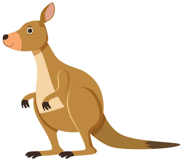 Zeichentrickfigur Känguru Isolierte Illustration — Stockvektor
