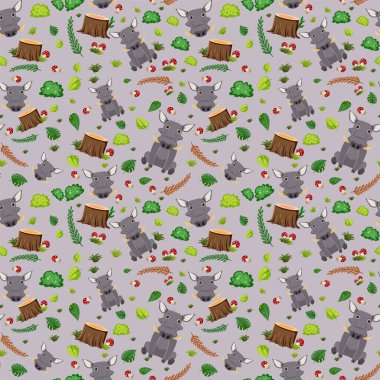 Şirin yaban domuzu desensiz resimleme