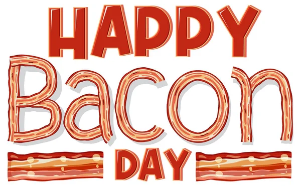 Ilustração Internacional Modelo Cartaz Dia Bacon — Vetor de Stock