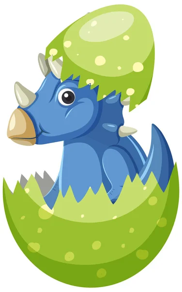 Mignon Tricératop Dinosaure Illustration Bande Dessinée — Image vectorielle