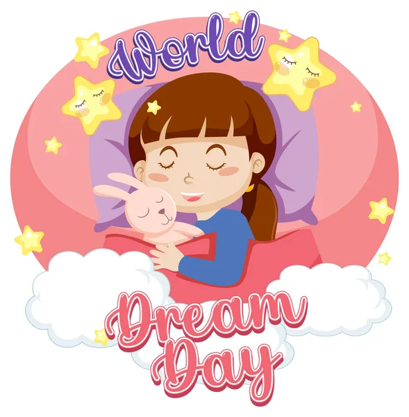 World Dream Day Banner Design Illustration — Stock Vector