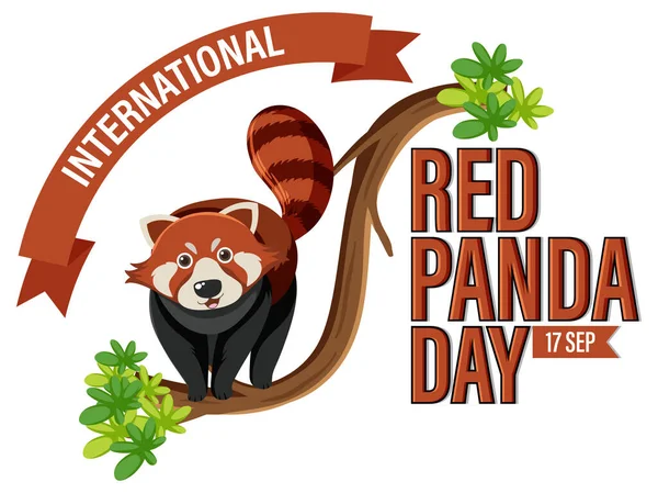Міжнародний День Червоної Панди — стоковий вектор
