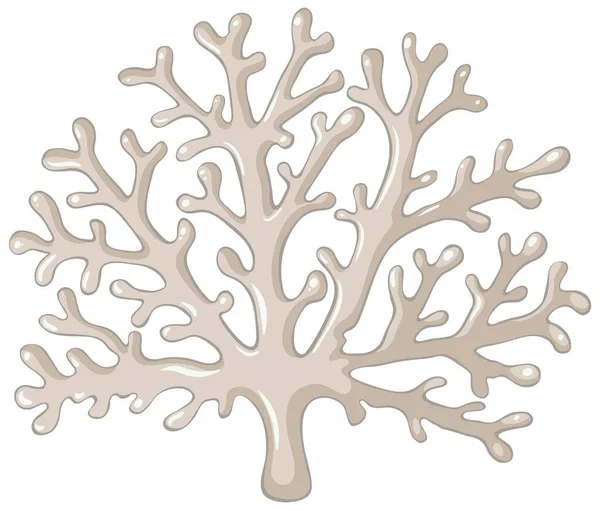 Corail Simple Sur Fond Blanc Illustration — Image vectorielle