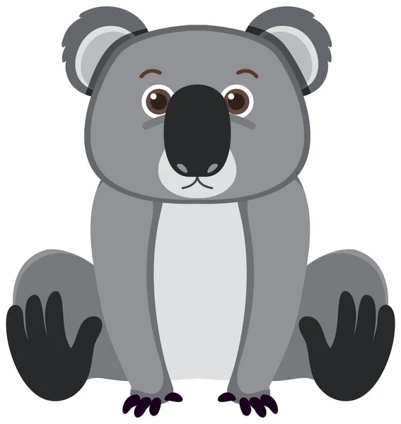 Koala Carino Stile Piatto Illustrazione — Vettoriale Stock