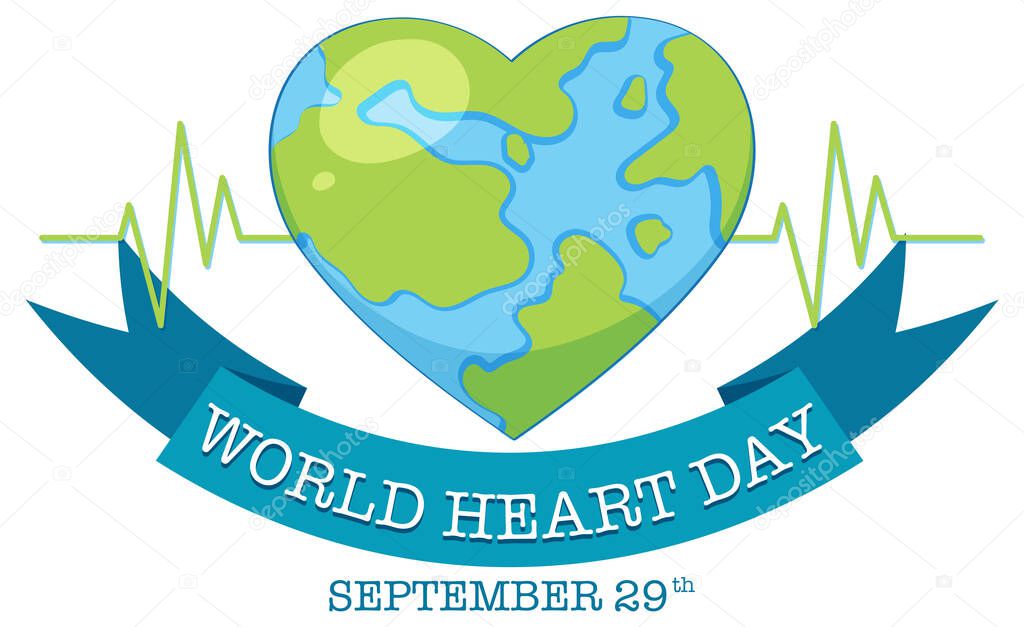 World Heart Day Banner Design illustration