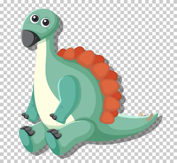 Niedliche Stegosaurus Dinosaurier Isolierte Illustration — Stockvektor