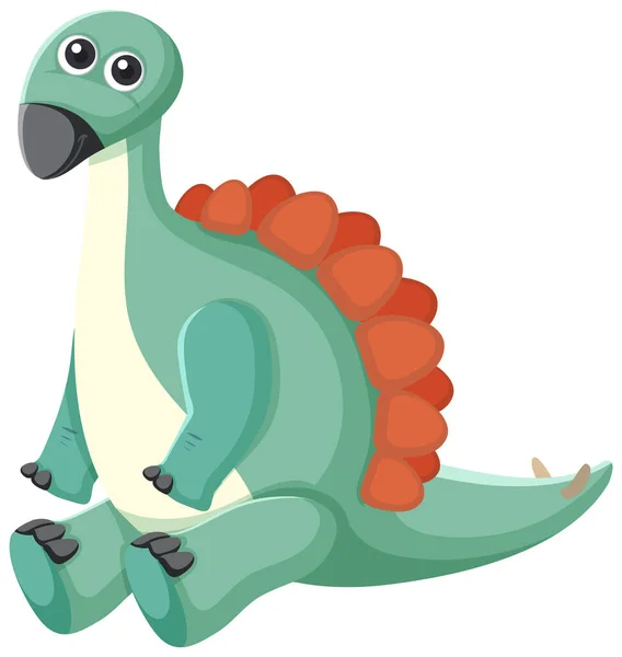 Cute Spinosaurus Dinosaur Cartoon Illustration — Stock Vector