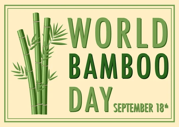 World Bamboo Day September Illustration — Wektor stockowy