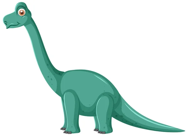 Carino Brachiosaurus Dinosauro Illustrazione Del Fumetto — Vettoriale Stock
