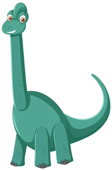 Carino Brachiosaurus Dinosauro Illustrazione Del Fumetto — Vettoriale Stock