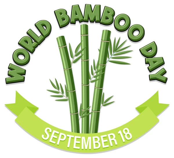 World Bamboo Day September Banner Design Illustration — Wektor stockowy