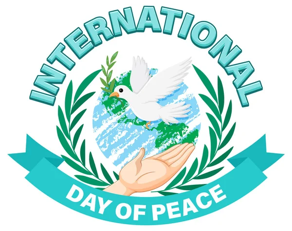 Internationale Dag Van Vrede Banner Ontwerp Illustratie — Stockvector