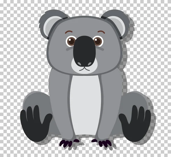 Cute Koala Flat Cartoon Style Illustration — Vector de stock
