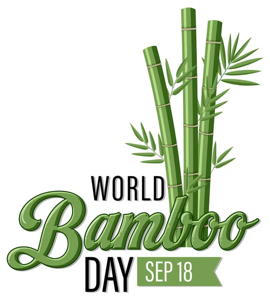 World Bamboo Day September Banner Design Illustration — Wektor stockowy