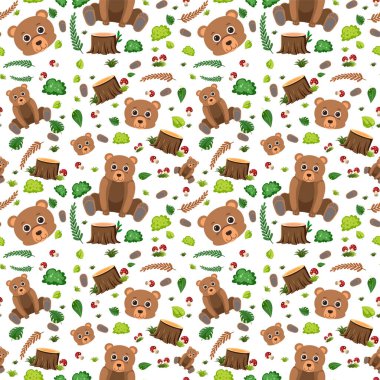 Sevimli, pürüzsüz, sevimli hayvan deseni çizimi