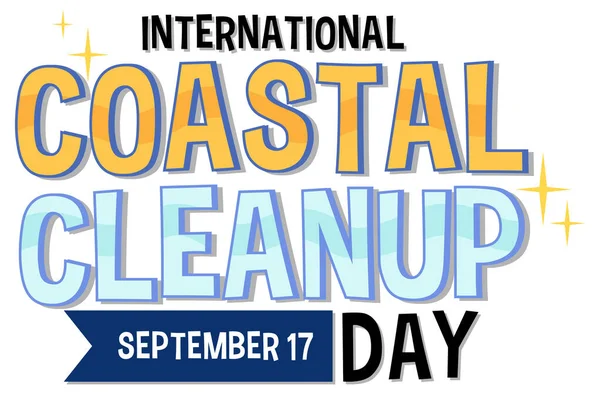 International Coastal Cleanup Day Banner Design Illustration — Stock Vector