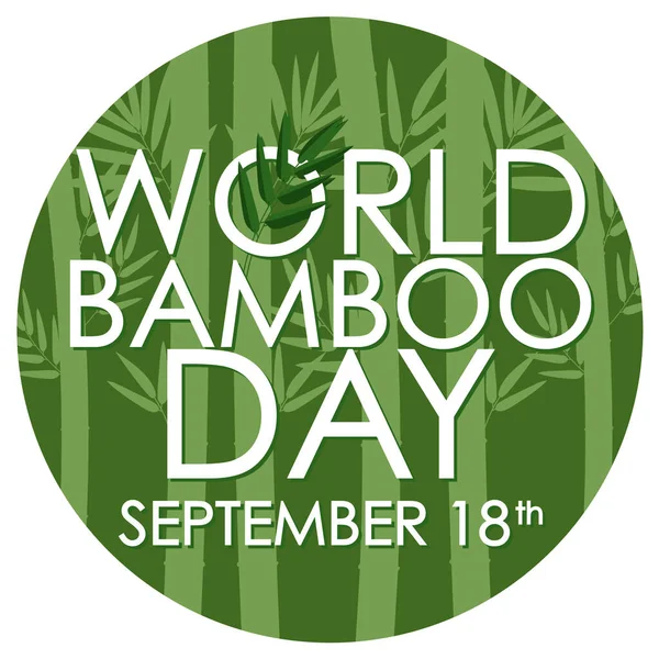 Světový Den Bambusu Září Ilustrace — Stockový vektor