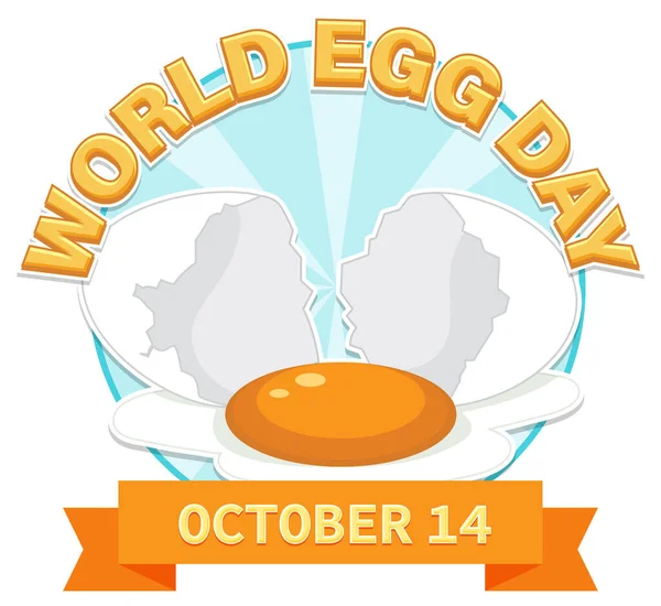 World Egg Day Banner Logo Design Illustration — Stockový vektor