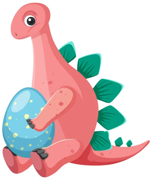 Mignon Stegosaurus Dinosaure Illustration Bande Dessinée — Image vectorielle