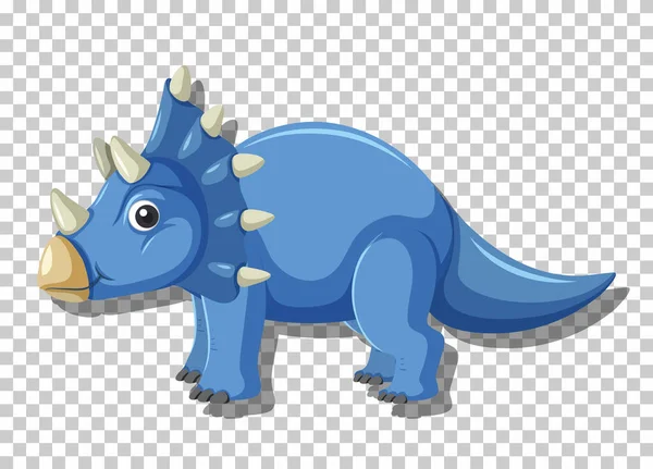 Lindo Triceratops Dinosaurio Aislado Ilustración — Vector de stock