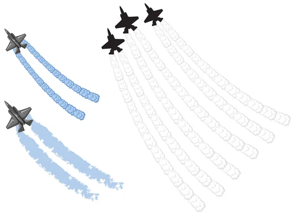 Fighter Plane Smoke Illustration — Wektor stockowy