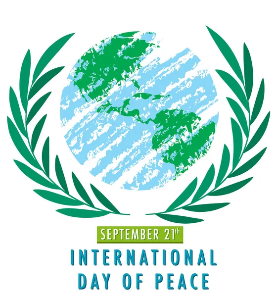 Giornata Internazionale Della Pace Banner Design Illustrazione — Vettoriale Stock