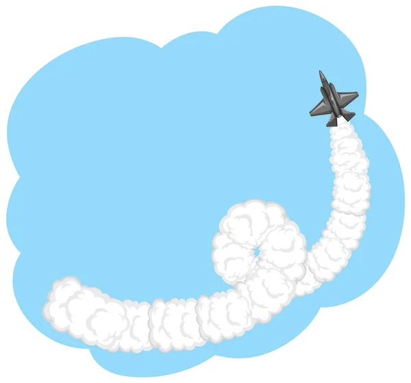 Fighter Plane Smoke Illustration — стоковый вектор