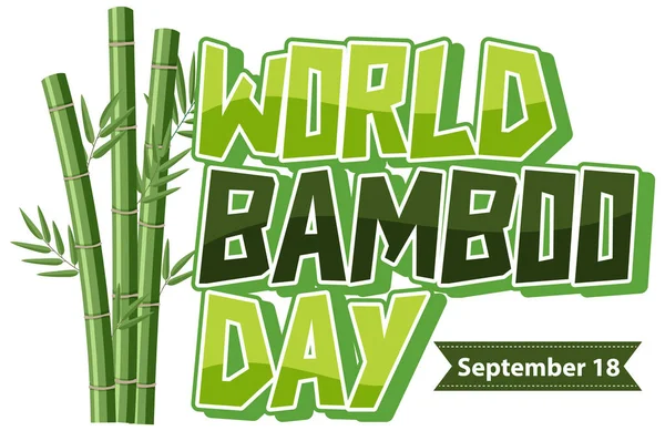 World Bamboo Day Logo Banner Illustration — Wektor stockowy