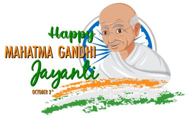 Mahatma Gandhi Jayanti Günü Posteri illüstrasyonu