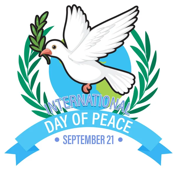 Διεθνής Ημέρα Ειρήνης Εικονογράφηση — Διανυσματικό Αρχείο
