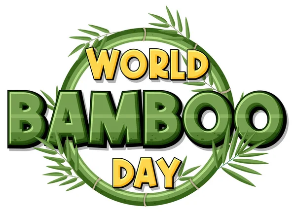 World Bamboo Day September Banner Design Illustration — Archivo Imágenes Vectoriales