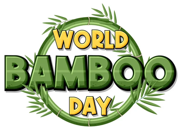 World Bamboo Day September Banner Design Illustration —  Vetores de Stock