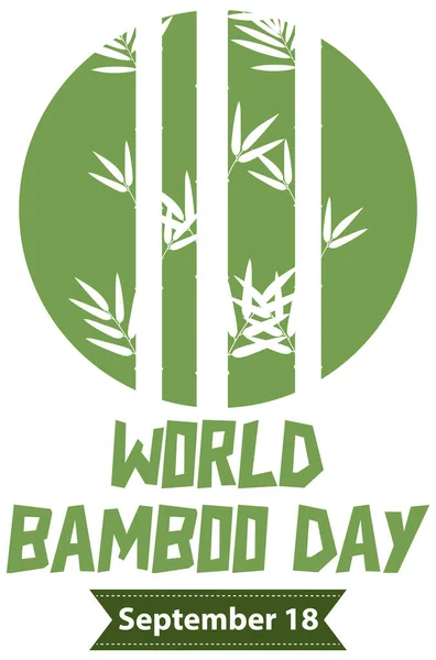 World Bamboo Day Logo Banner Illustration — Stockový vektor