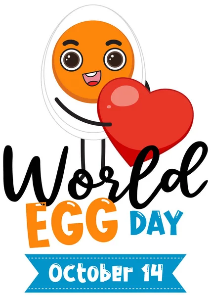 World Egg Day Poster Illustration — Vector de stock