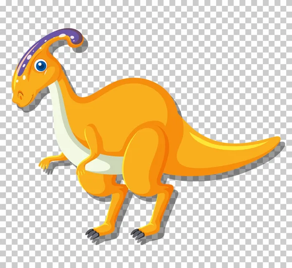 Illustration Isolée Mignon Parasaurolophus Dinosaure — Image vectorielle