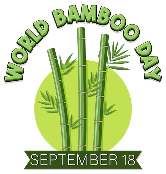 World Bamboo Day September Banner Design Illustration — Wektor stockowy