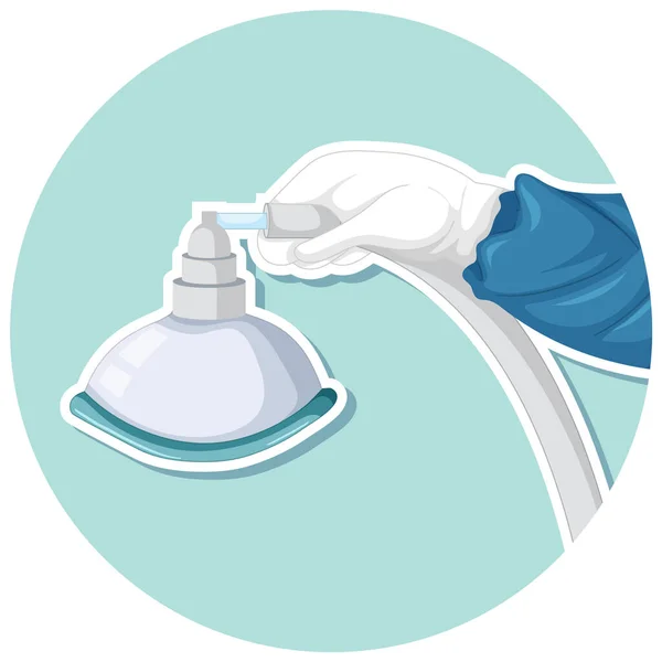 Anesthesia Mask Isolated Vector Illustration — Vector de stock