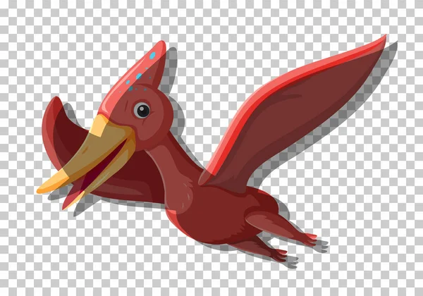 Lindo Dinosaurio Pteranodon Ilustración Aislada — Archivo Imágenes Vectoriales