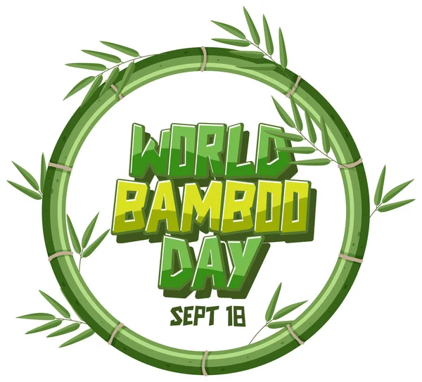 World Bamboo Day Logo Banner Illustration — Stockový vektor
