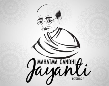 Mahatma Gandhi Jayanti Günü Posteri illüstrasyonu